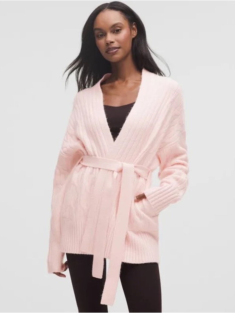 Women’s Lululemon Soft Pink Belted Cardigan